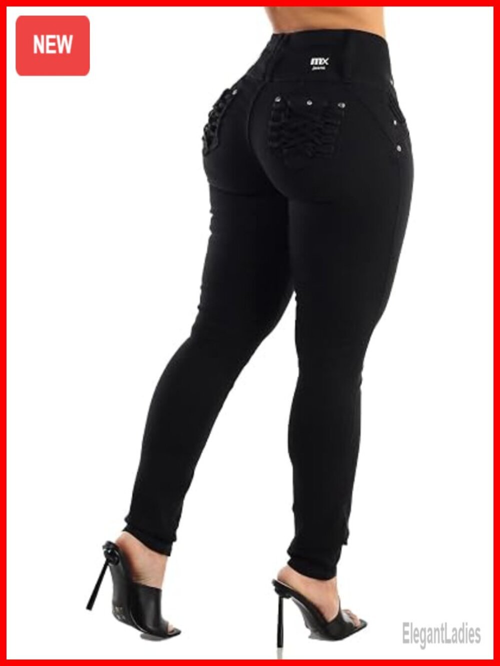 High Waisted Butt Lifting Skinny Jeans Junior Sizing Stretchy Denim Jeggings